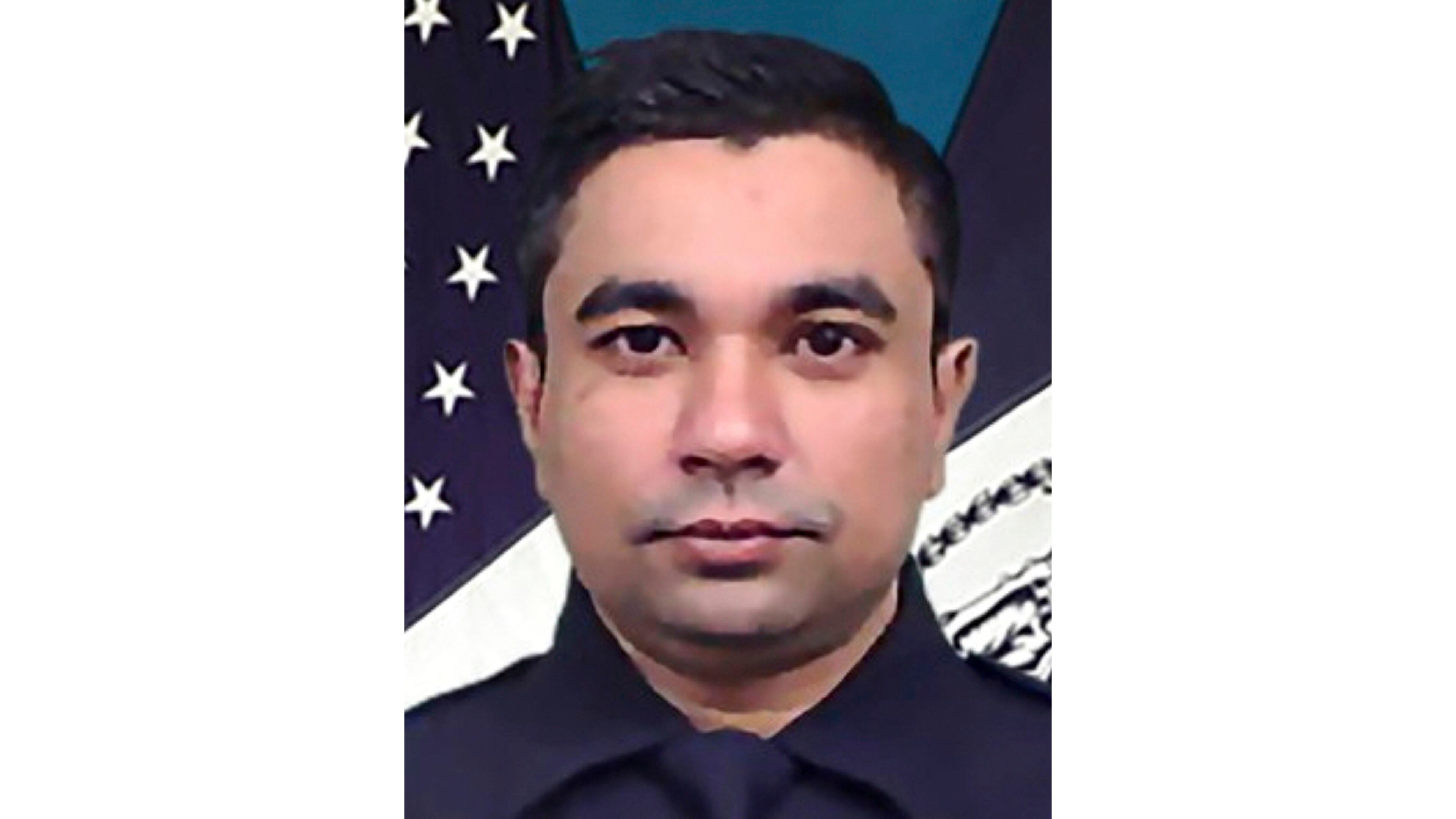 This undated image provided by the New York Police Department shows Officer Didarul Islam, who was shot and killed at a Manhattan office building on Monday, July 28, 2025, in New York. (New York Police Department via AP)
